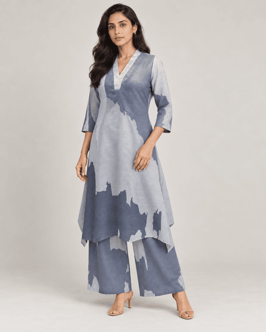 GREY LINEN COORD SET