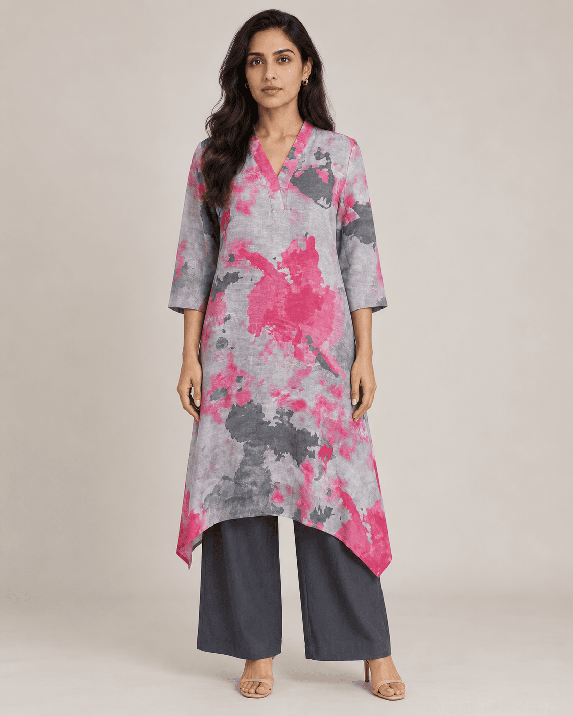 LINEN KURTA SET