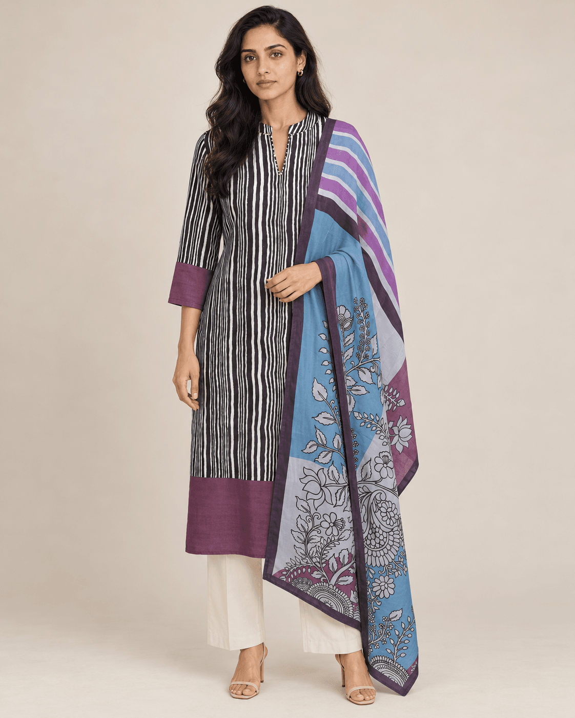 RAW SILK KURTA DUPATTA SET