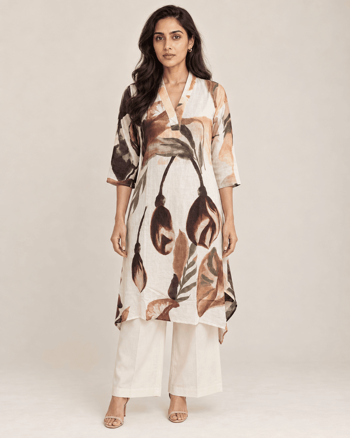 LINEN KURTA SET
