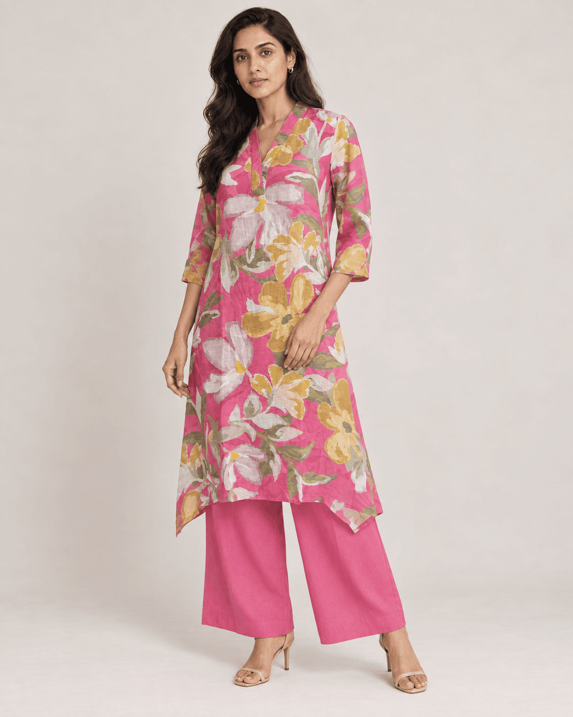 LINEN KURTA SET