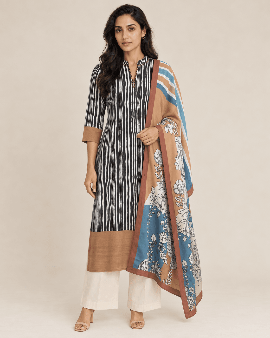 RAW SILK KURTA DUPATTA SET