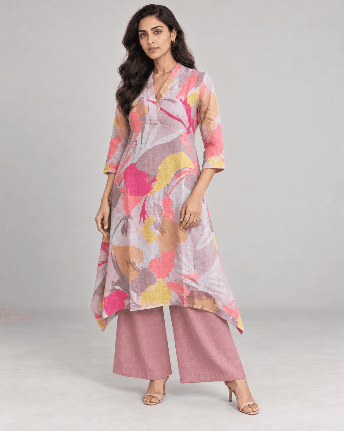 LINEN KURTA SET