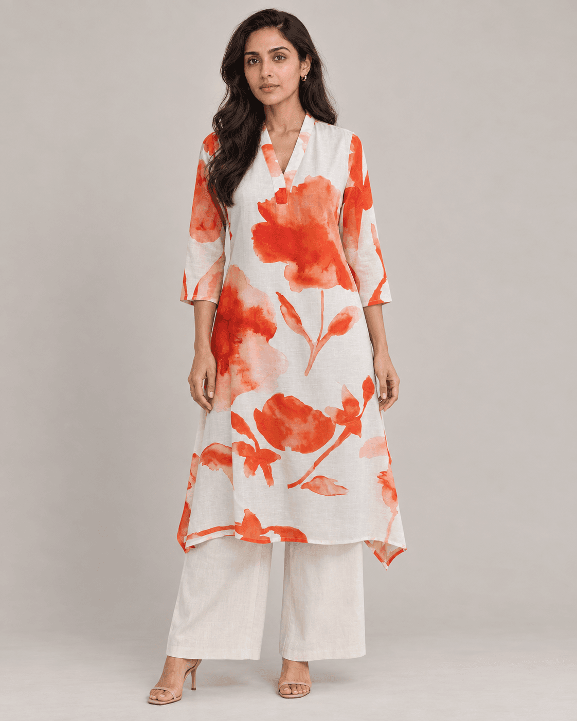 LINEN KURTA SET