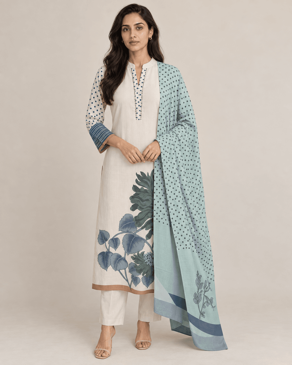 RAW SILK KURTA DUPATTA SET